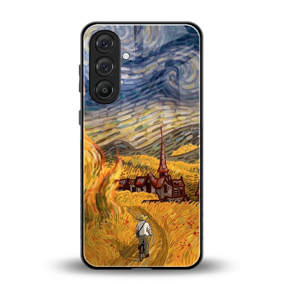 Starry Ride back phone cover | glass case for samsung galaxy a55 5g