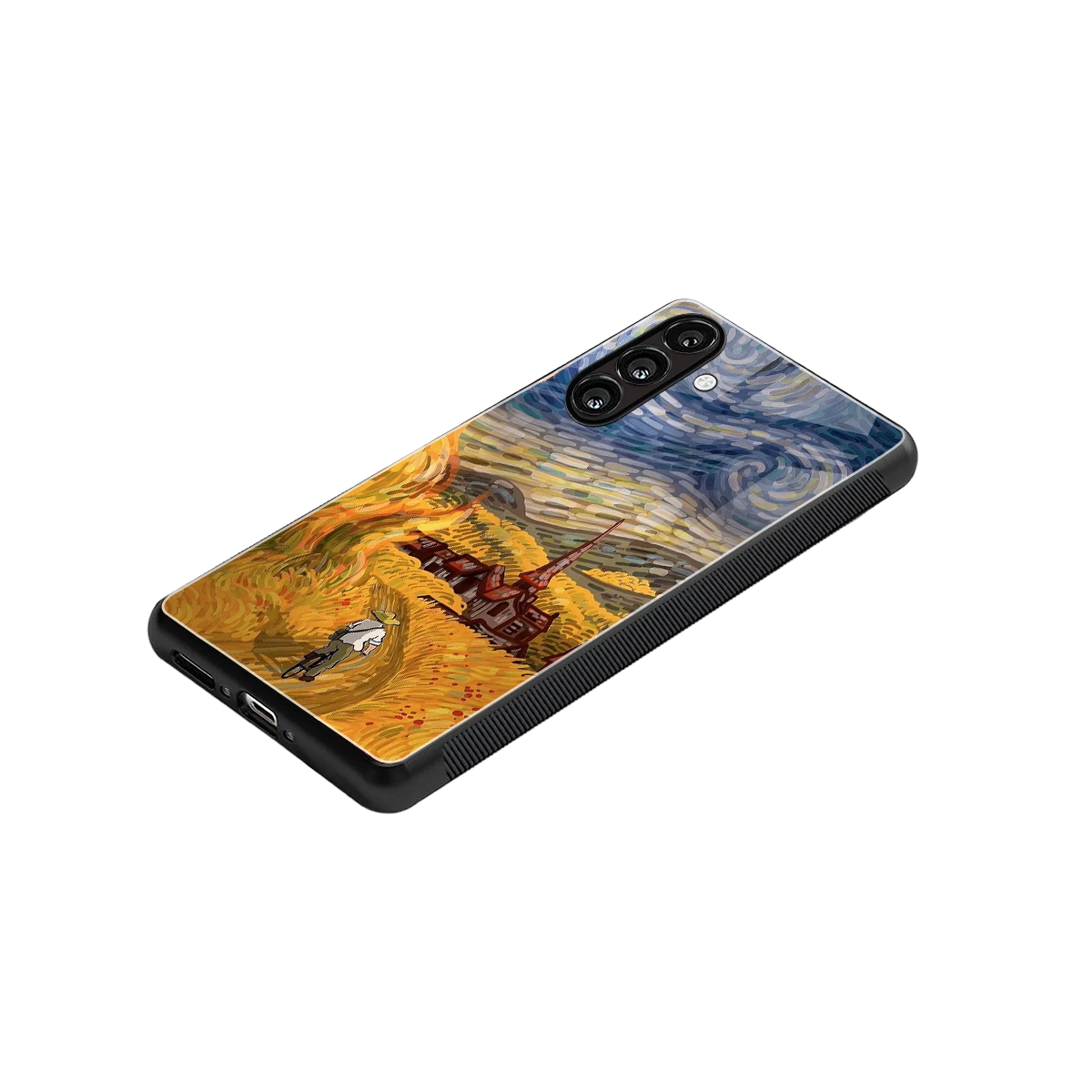 Starry Ride stylish phone case for samsung galaxy a55 5g | glossy glass and slim fit