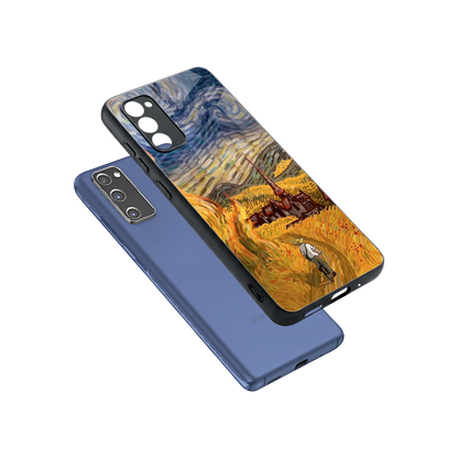 Starry Ride sleek samsung galaxy s20 fe cover with tempered glass back and TPU edges