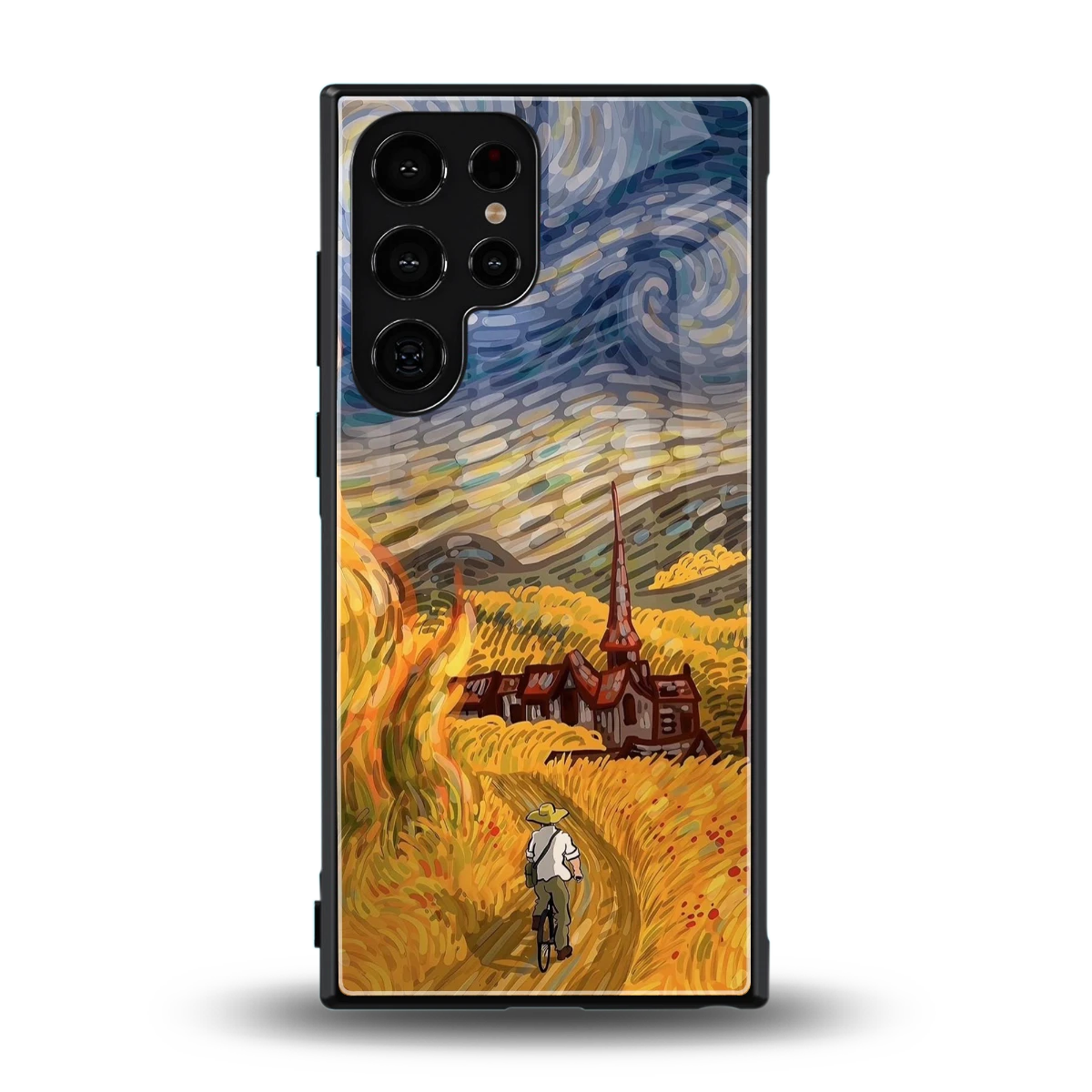 Starry Ride back phone cover | glass case for samsung galaxy s24 ultra