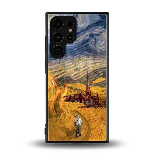 Starry Ride back phone cover | glass case for samsung galaxy s24 ultra