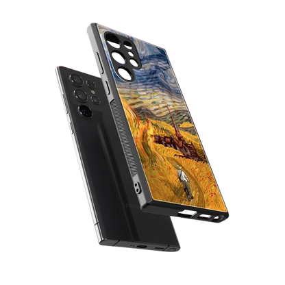 Starry Ride sleek samsung galaxy s24 ultra cover with tempered glass back and TPU edges