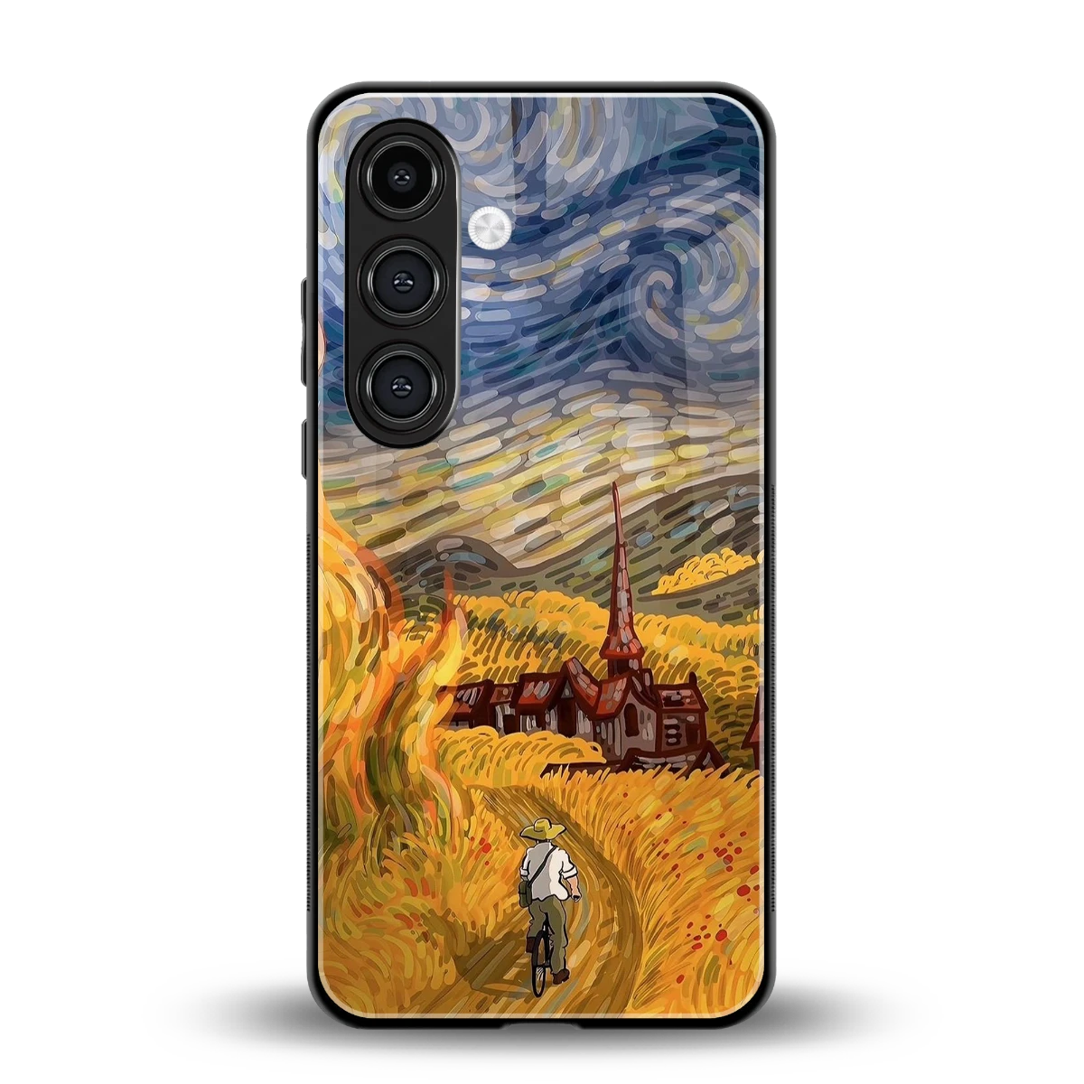 Starry Ride back phone cover | glass case for samsung galaxy s24