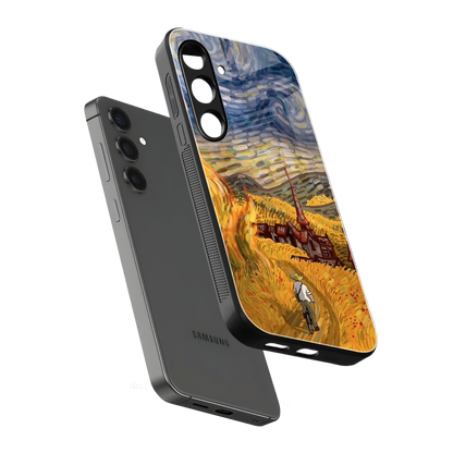 Starry Ride sleek samsung galaxy s24 cover with tempered glass back and TPU edges