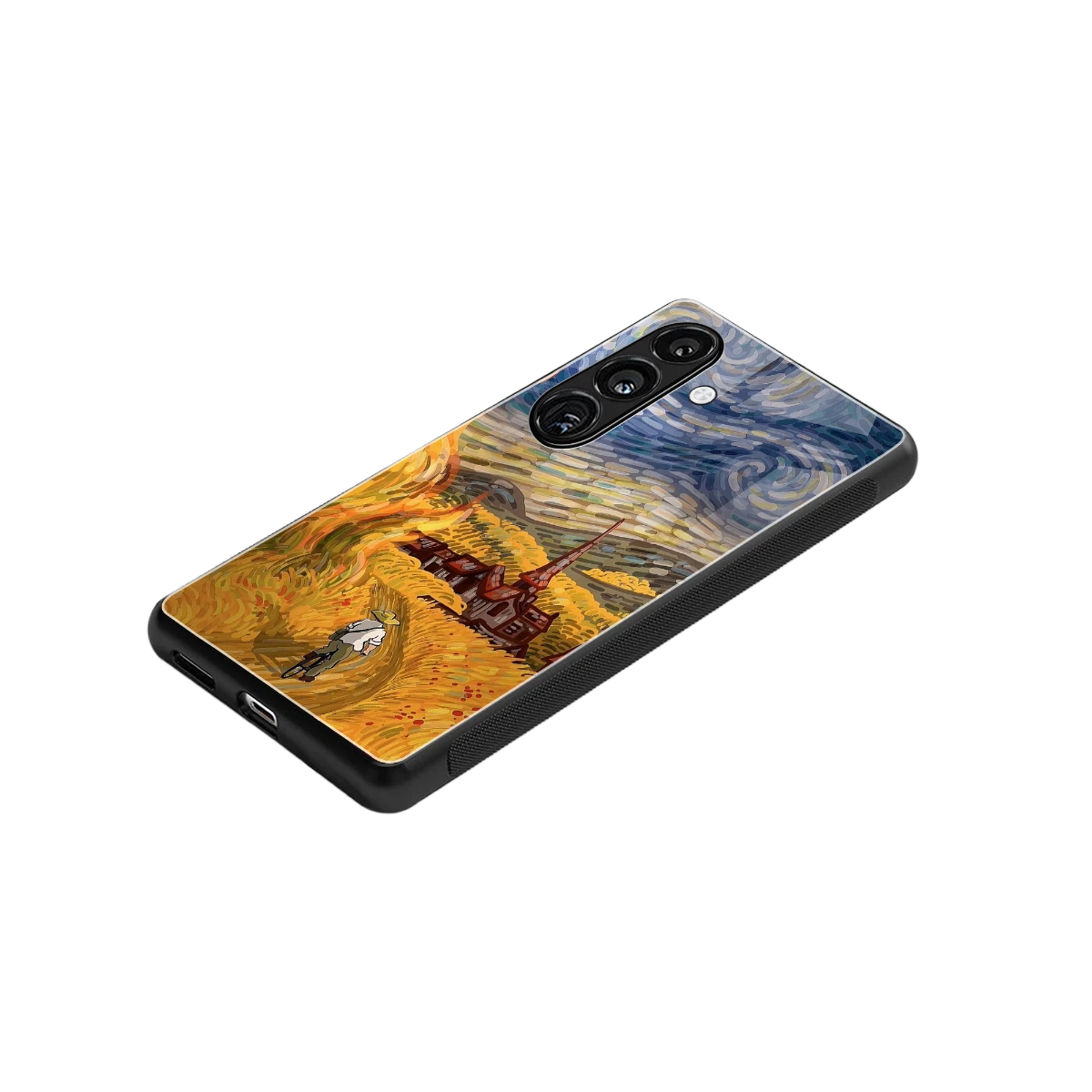Starry Ride stylish phone case for samsung galaxy s24 | glossy glass and slim fit