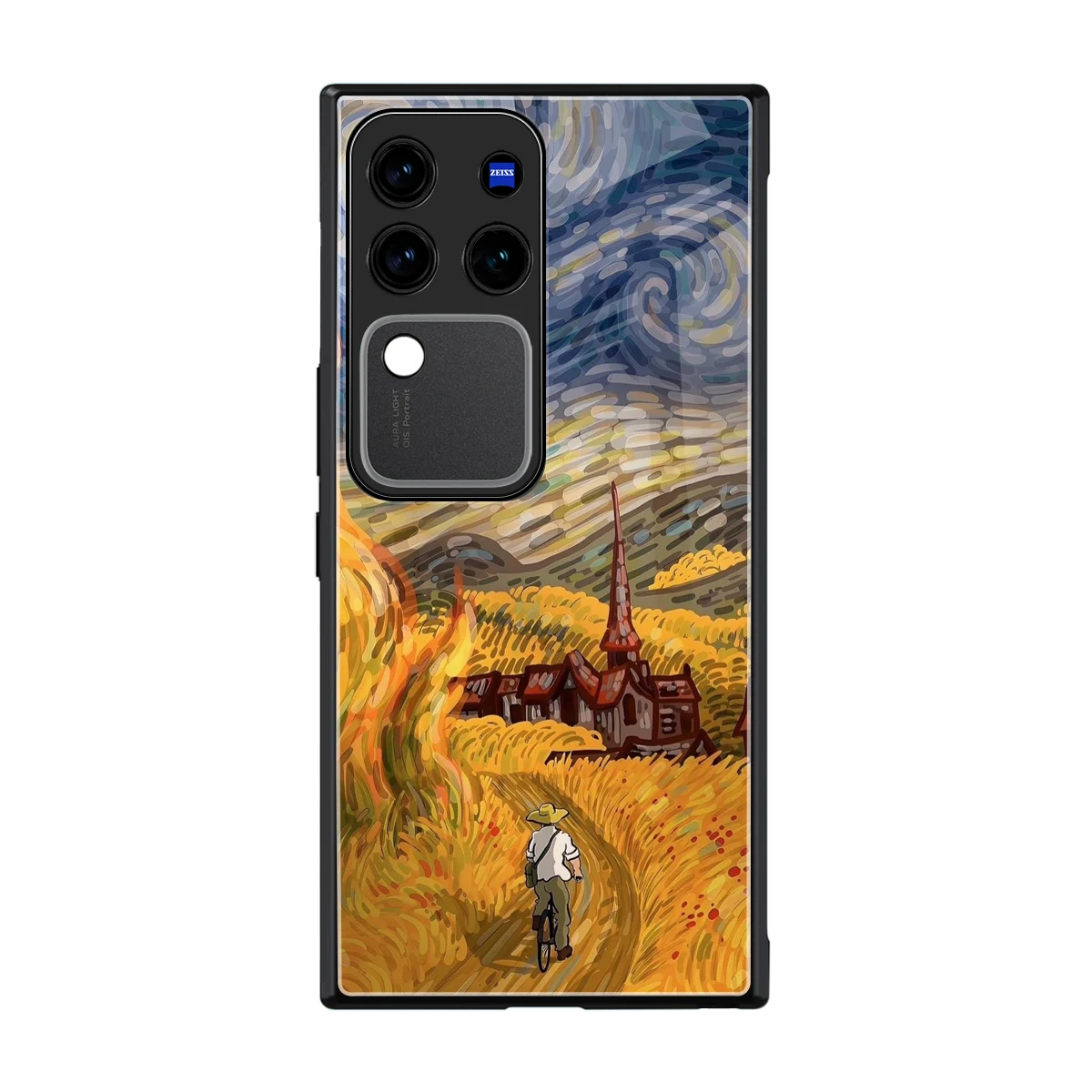 Starry Ride back phone cover | glass case forvivo v30 pro