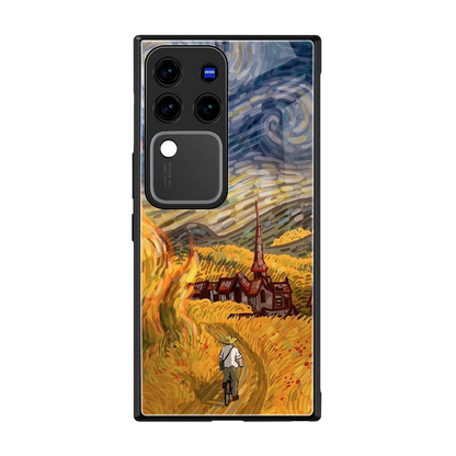 Starry Ride back phone cover | glass case forvivo v30 pro