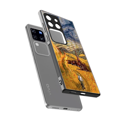 Starry Ride sleekvivo v30 pro cover with tempered glass back and TPU edges