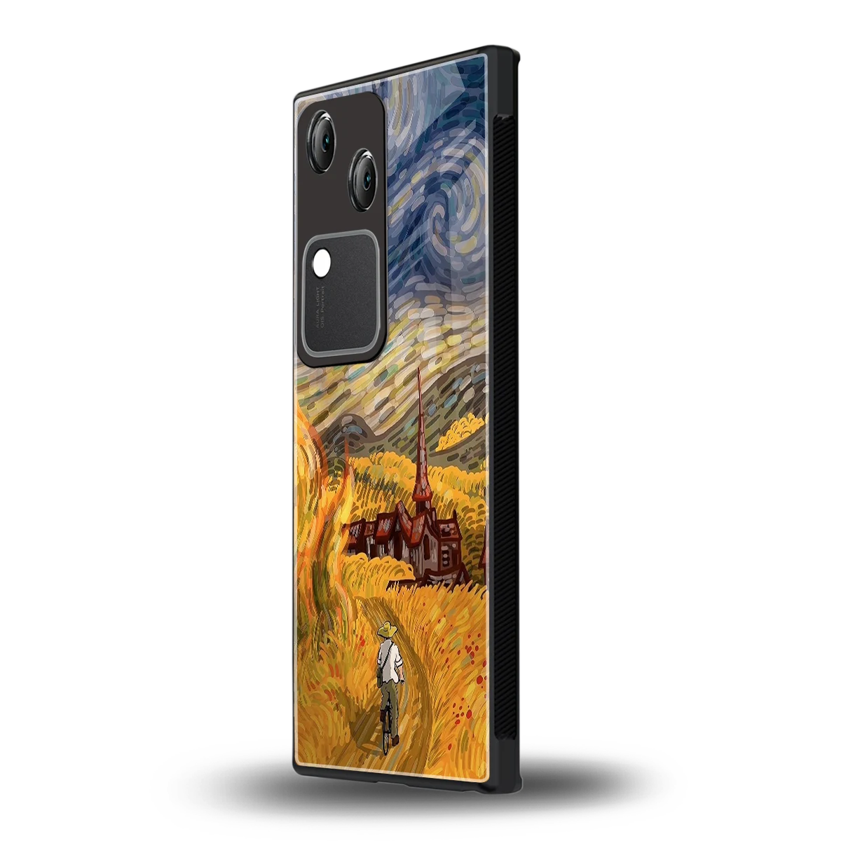 Starry Ride vivo v30 mobile cover | shockproof glass phone case