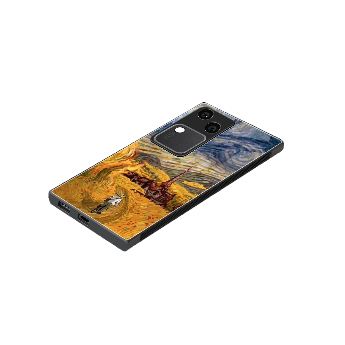 Starry Ride stylish phone case for vivo v30 | glossy glass and slim fit