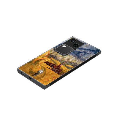Starry Ride stylish phone case for vivo v30 | glossy glass and slim fit