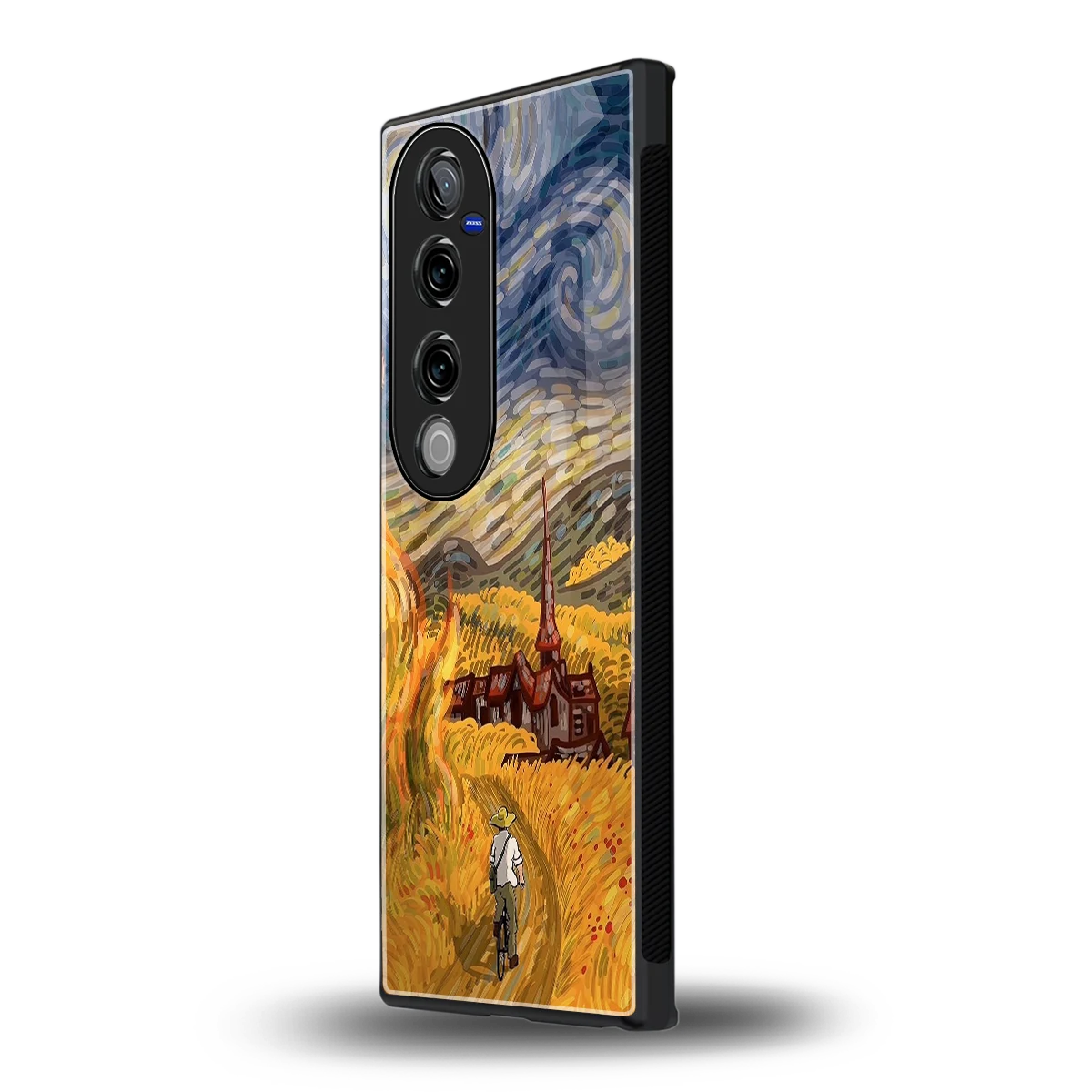 Starry Ride vivo v40 pro mobile cover | shockproof glass phone case