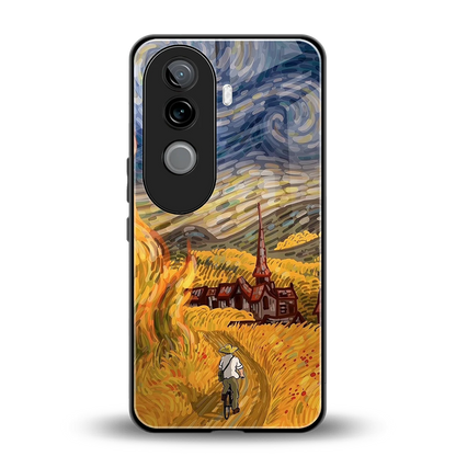 Starry Ride back phone cover | glass case for vivo v40e