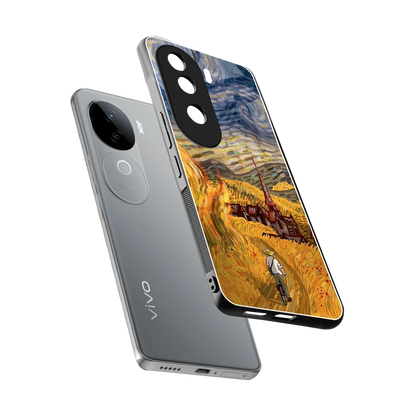 Starry Ride sleek vivo v40e cover with tempered glass back and TPU edges
