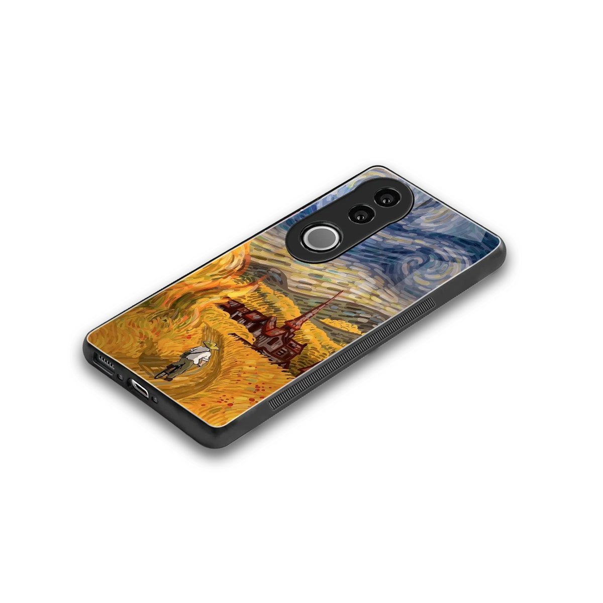 Starry Ride stylish phone case for vivo v50 | glossy glass and slim fit