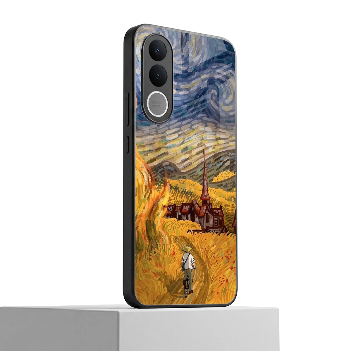 Starry Ride vivo v70 fe mobile cover | shockproof glass phone case