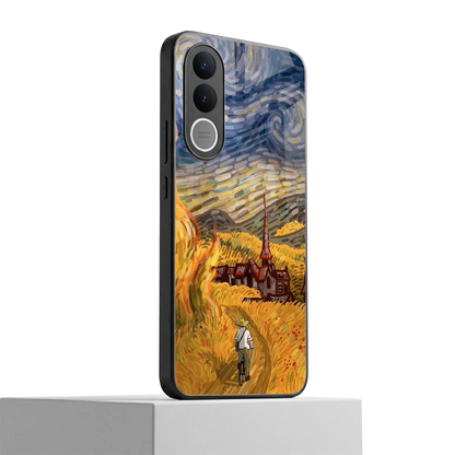 Starry Ride vivo v70 fe mobile cover | shockproof glass phone case