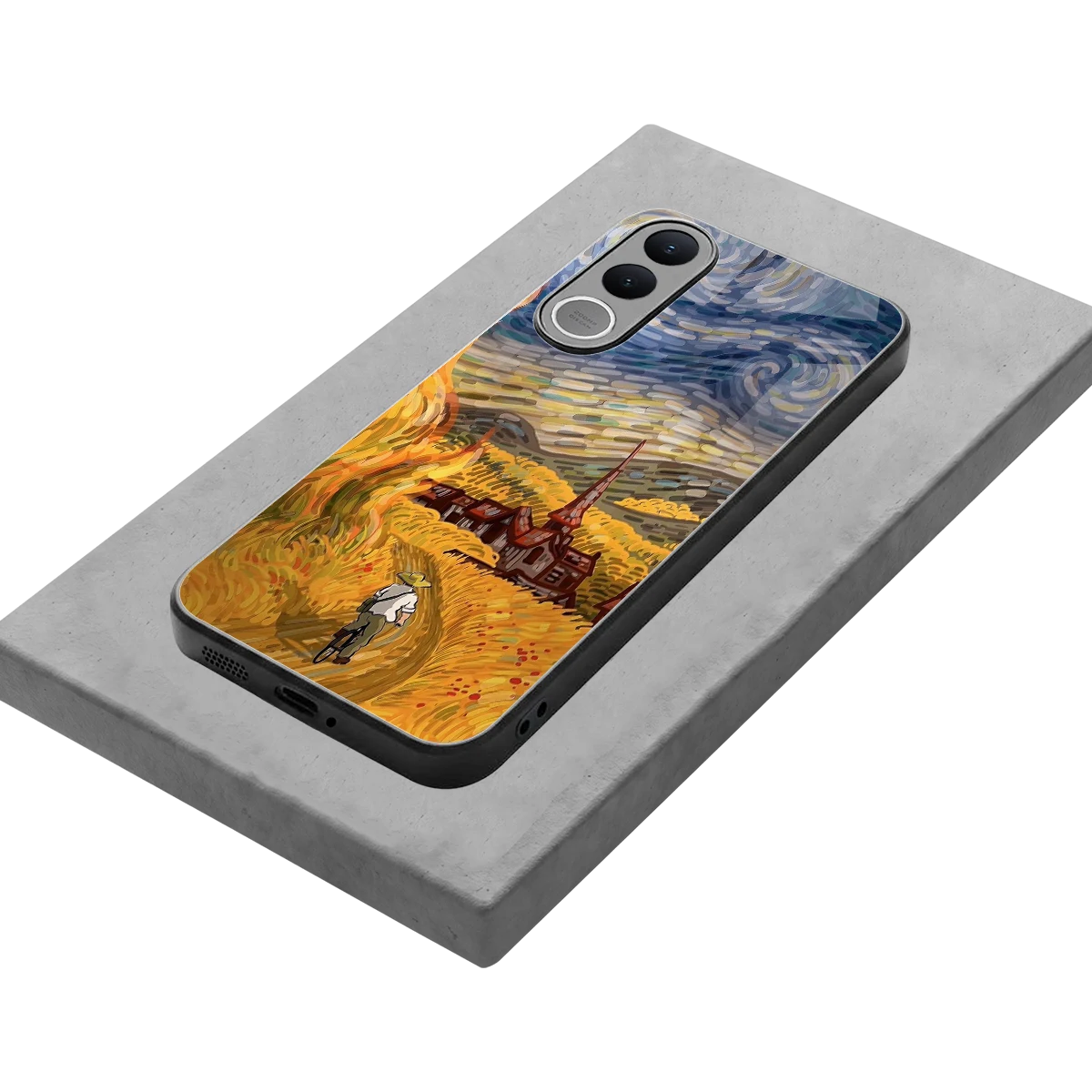 Starry Ride stylish phone case for vivo v70 fe | glossy glass and slim fit
