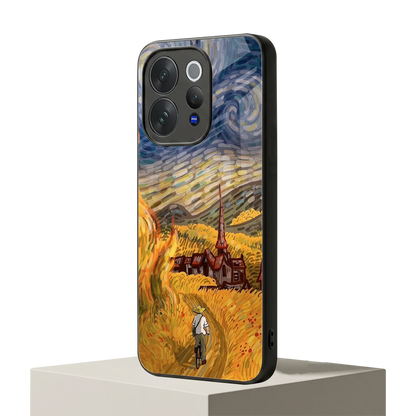 Starry Ride vivo v70 mobile cover | shockproof glass phone case