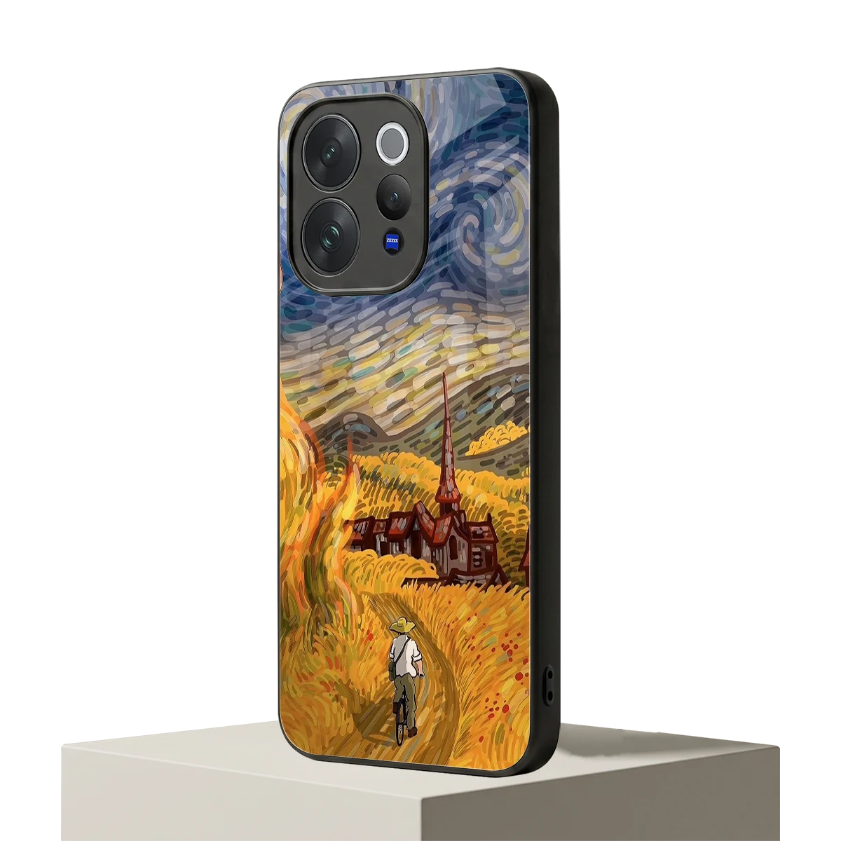 Starry Ride vivo v70 elite mobile cover | shockproof glass phone case