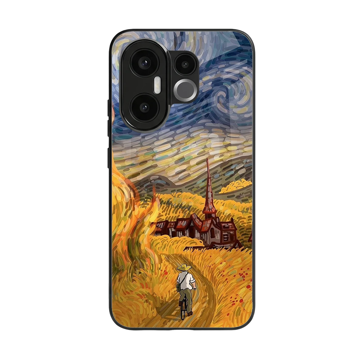 Starry Ride back phone cover | glass case for vivo x200 fe
