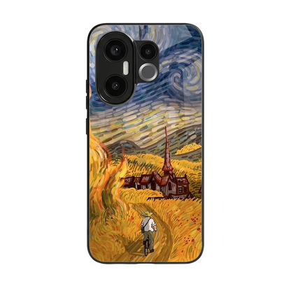 Starry Ride back phone cover | glass case for vivo x200 fe