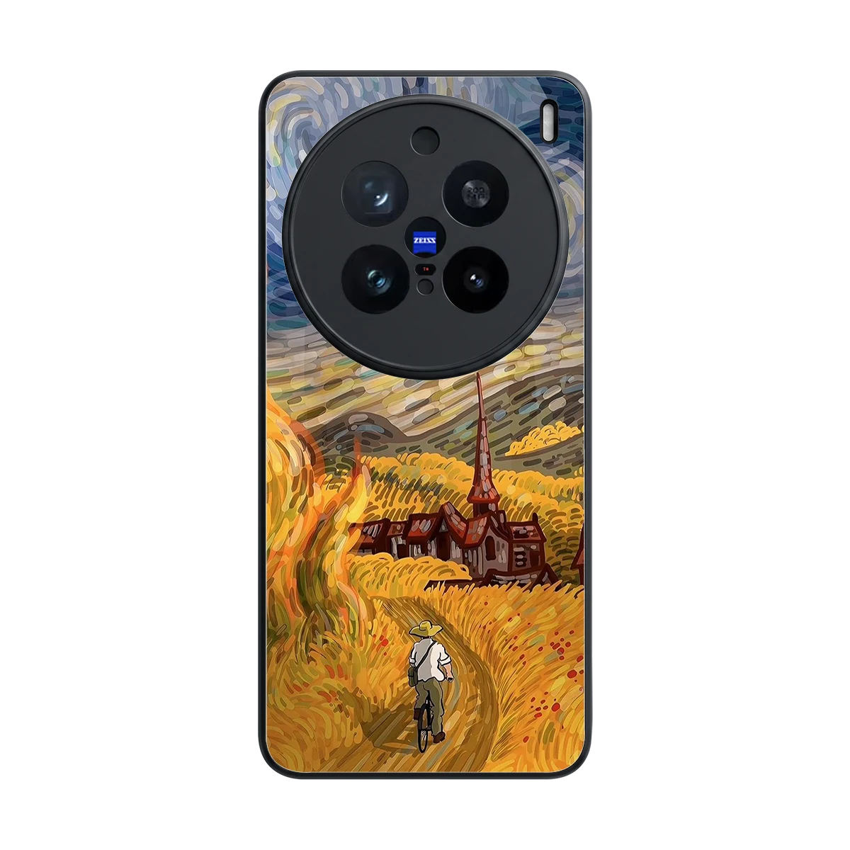Starry Ride back phone cover | glass case for vivo x200 pro