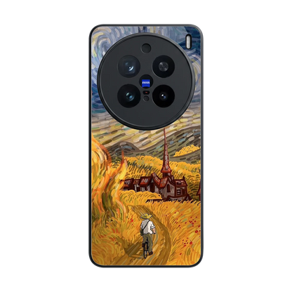 Starry Ride back phone cover | glass case for vivo x200 pro