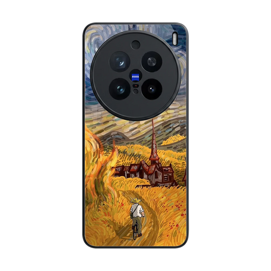 Starry Ride back phone cover | glass case for vivo x200 pro