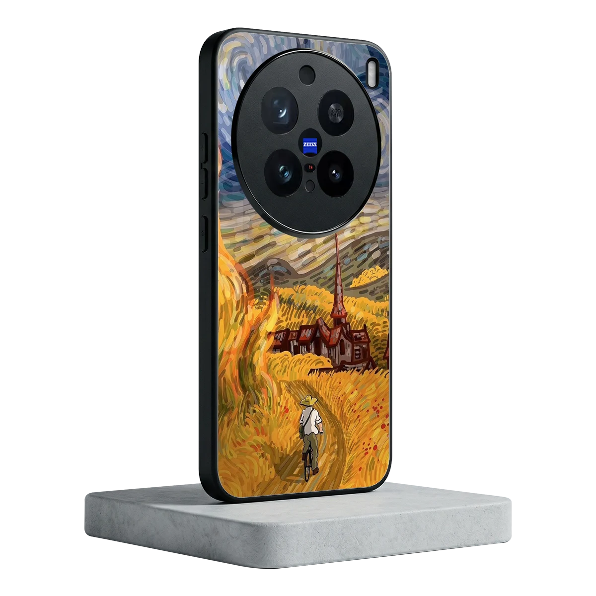 Starry Ride vivo x200 pro mobile cover | shockproof glass phone case