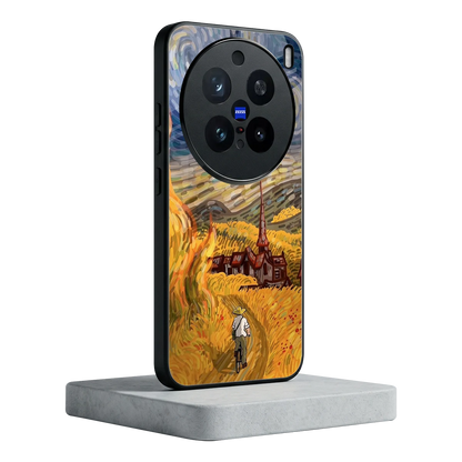 Starry Ride vivo x200 pro mobile cover | shockproof glass phone case