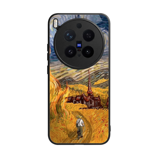 Starry Ride back phone cover | glass case for vivo x300 pro