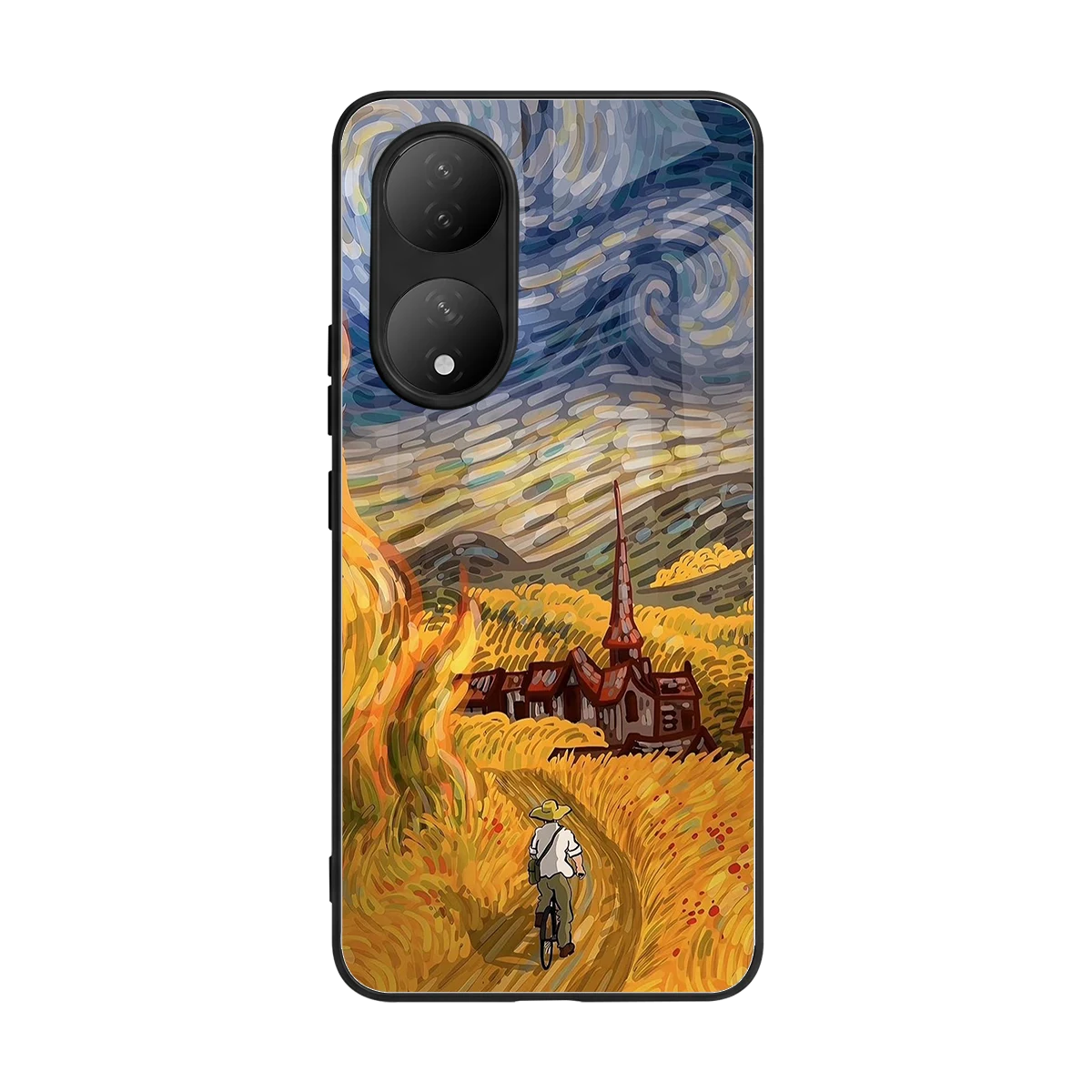 Starry Ride back phone cover | glass case for Vivo-y100