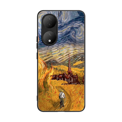 Starry Ride back phone cover | glass case for Vivo-y100