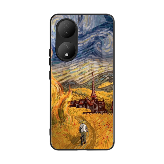 Starry Ride back phone cover | glass case for Vivo-y100