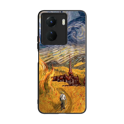 Starry Ride back phone cover | glass case for vivo y16