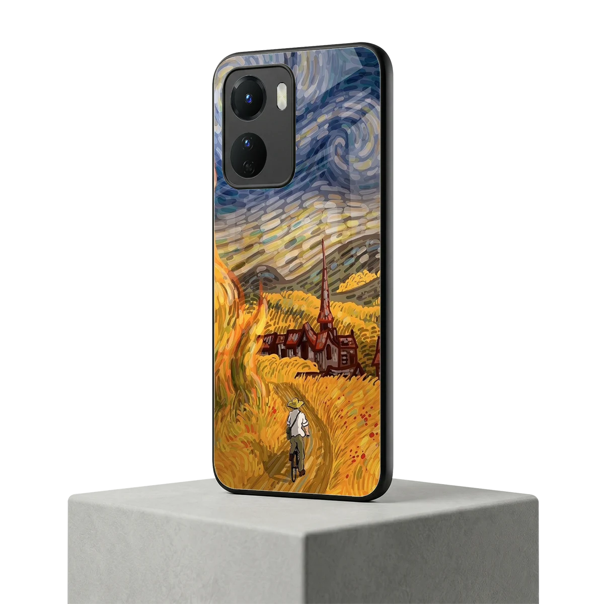 Starry Ride vivo y16 mobile cover | shockproof glass phone case