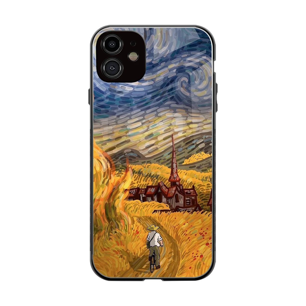 Starry Ride back phone cover | glass case for iphone 12