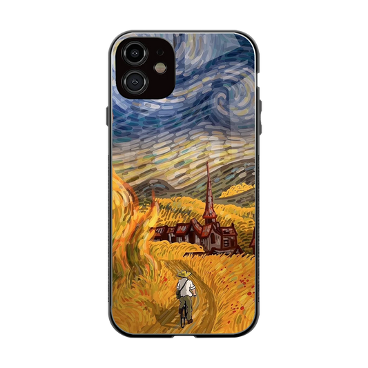 Starry Ride back phone cover | glass case for iphone 12