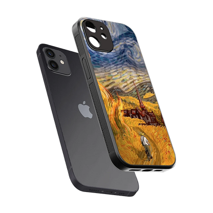 Starry Ride sleek iphone 12 cover with tempered glass back and TPU edges
