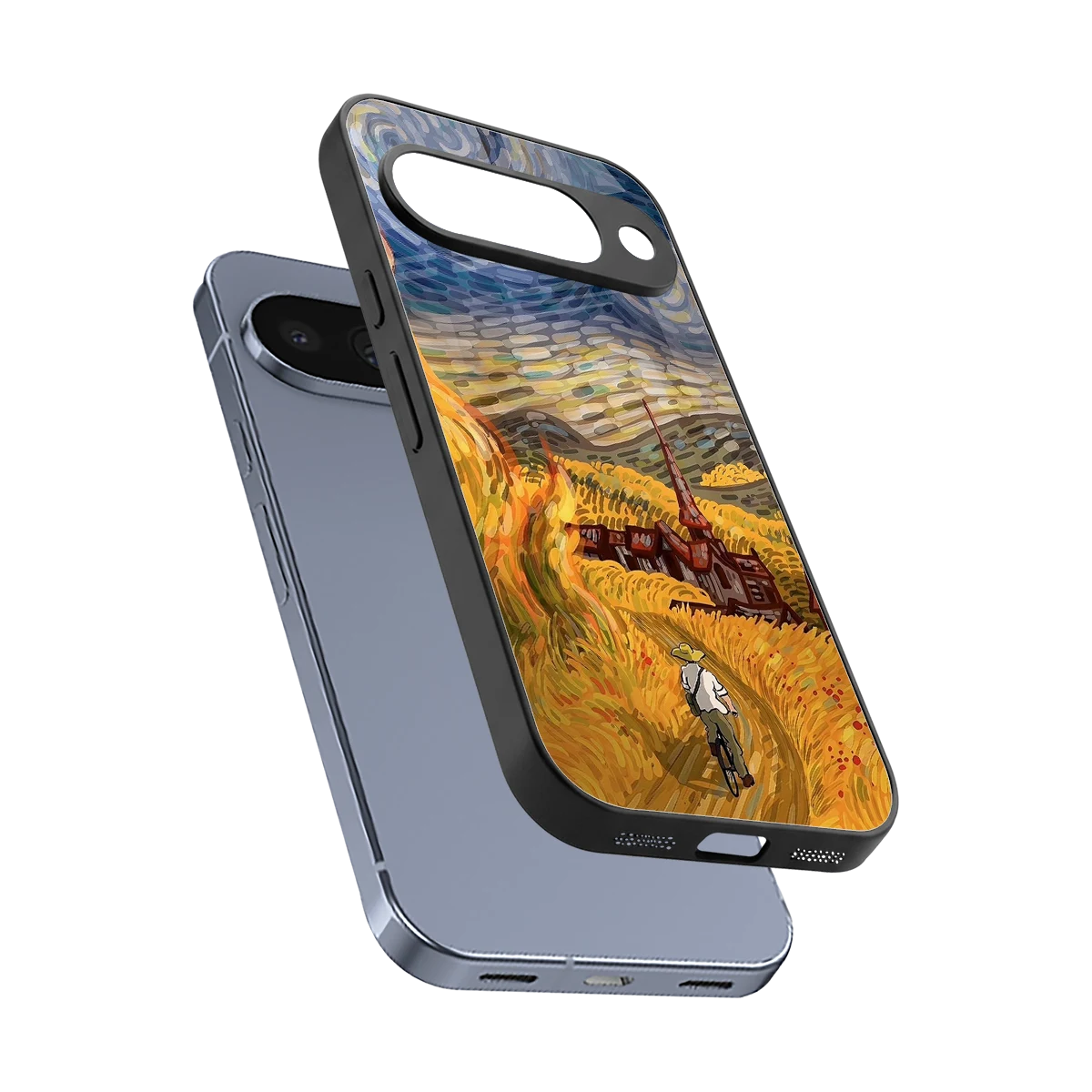 Starry Ride sleek google pixel 10 cover with tempered glass back and TPU edges