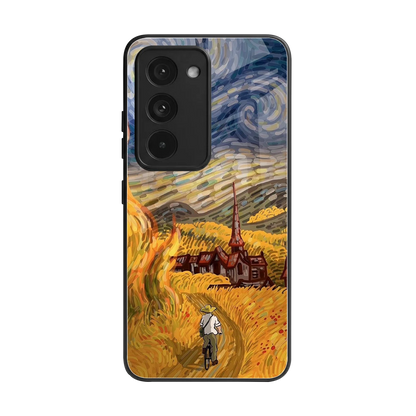 Starry Ride back phone cover | glass case for redmi 15 5g