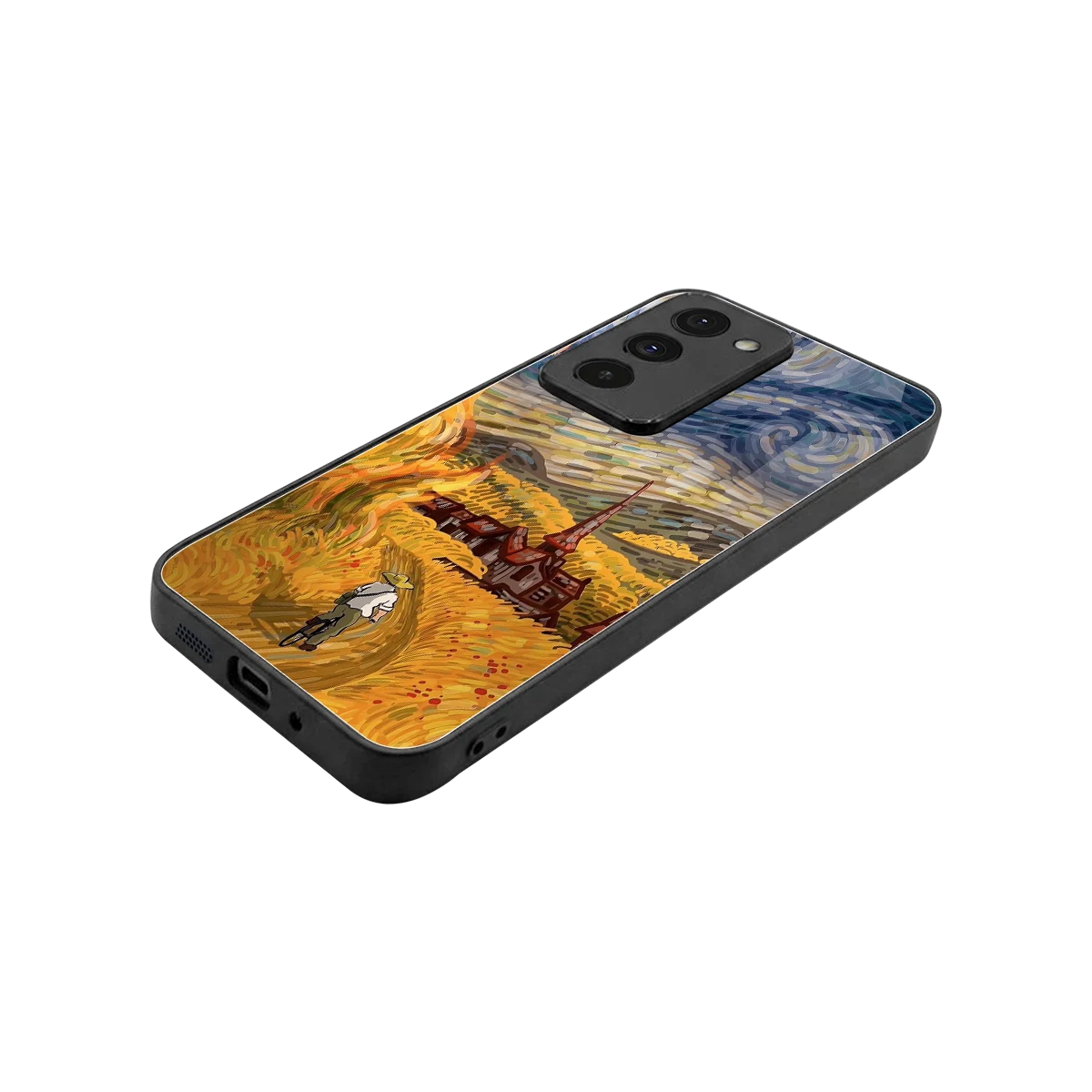 Starry Ride stylish phone case for redmi 15 5g | glossy glass and slim fit