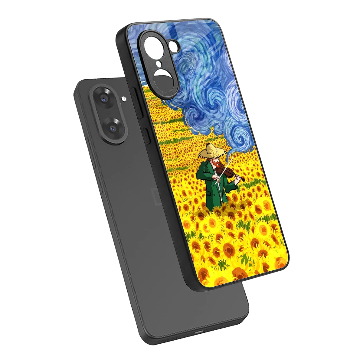 Starry Strings sleek oneplus nord ce5 5g cover with tempered glass back and TPU edges