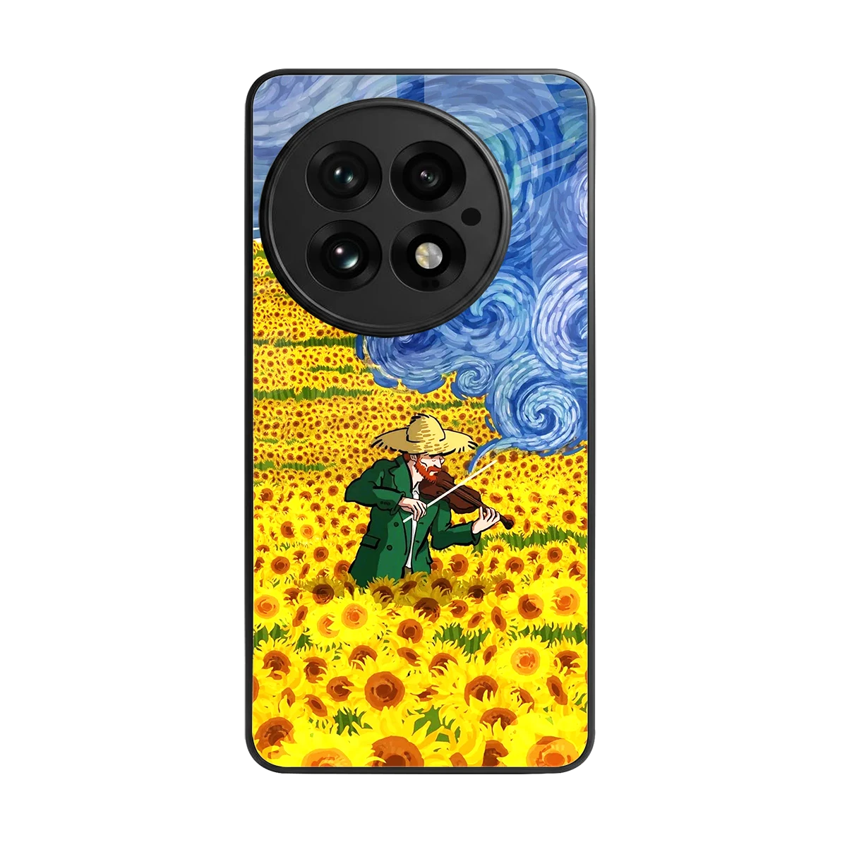 Starry Strings back phone cover | glass case for oneplus 13