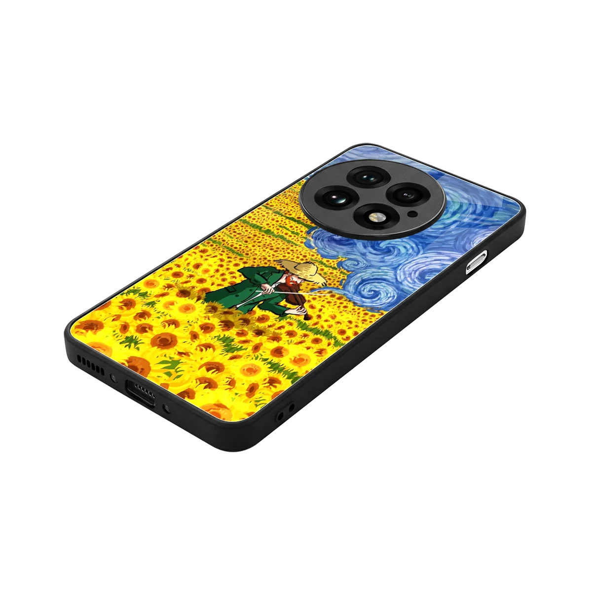 Starry Strings stylish phone case for oneplus 13 | glossy glass and slim fit