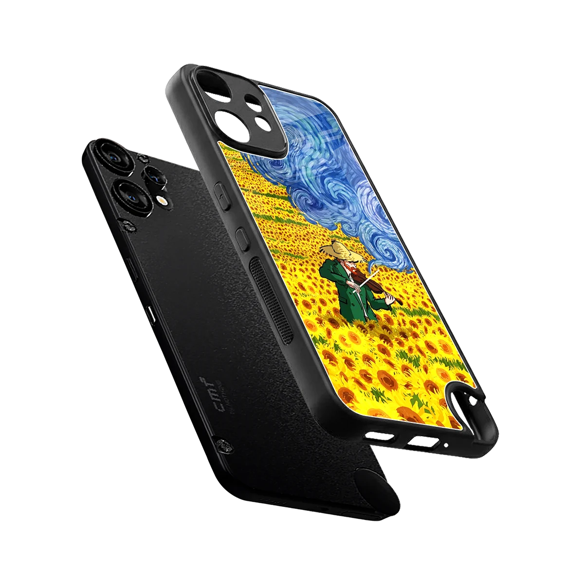 Starry Strings sleek cmf nothing phone 2 pro cover with tempered glass back and TPU edges