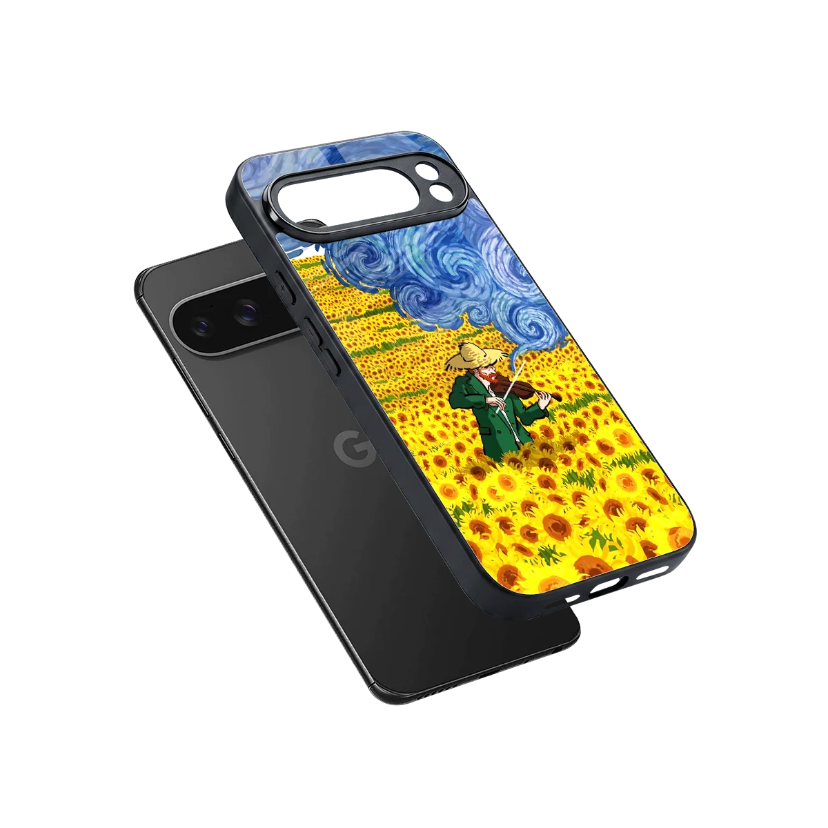 Starry Strings sleek google pixel 10 pro xl cover with tempered glass back and TPU edges