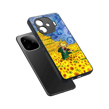 Starry Strings sleek iqoo neo 10r 5g cover with tempered glass back and TPU edges