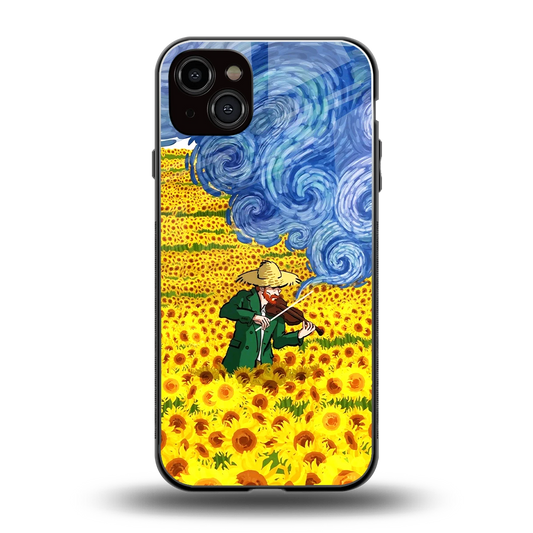 Starry Strings back phone cover | glass case for iphone 14 plus